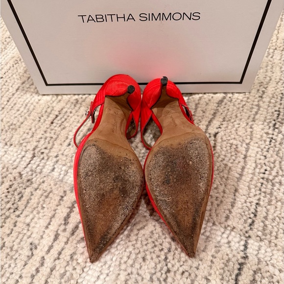 Red Tabitha Simmons Allie Mule Heel Size 6 - Picture 3 of 6